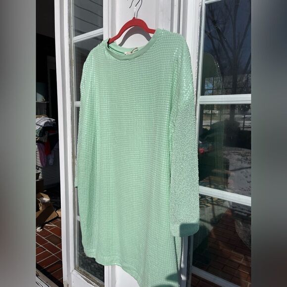 Anthropologie Let Me Be Sequin Shift Mini Dress NWT - Picture 12 of 15